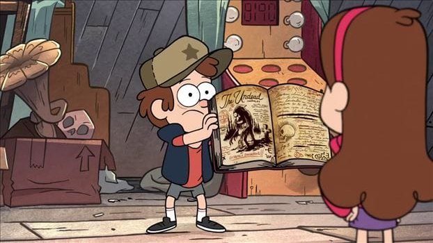 Gravity Falls: Encuentra la verdad — Dipper y Mabel encontraron un libro secreto con misterios en el bosque.
