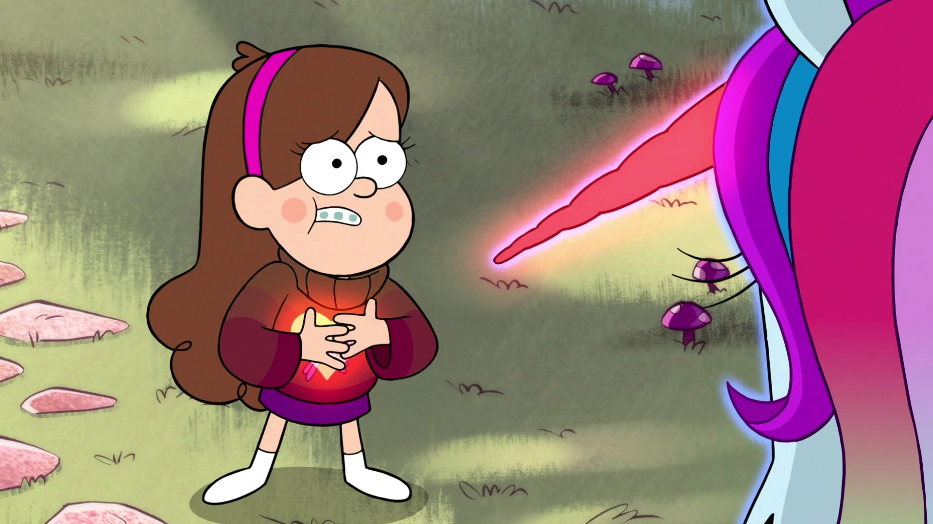 Gravity Falls: Encuentra la verdad — Dipper y Mabel conocieron a un unicornio parlante en el bosque.