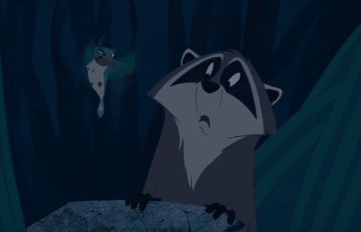 Pocahontas — ¿Cómo se llama el mapache compañero de Pocahontas?
