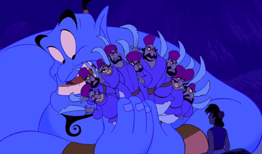 Aladino: Le notti arabe — Qual è il primo desiderio di Aladdin esaudito dal Genio?
