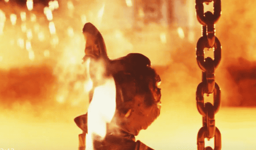 Terminatorius 2: paskutinio teismo diena — Kur Terminatorius aukoja save filmo pabaigoje?