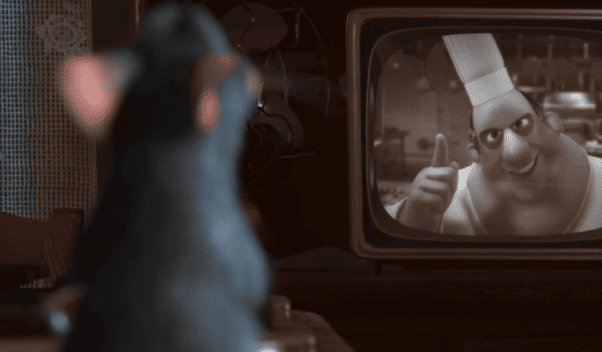 Ratatouille: a história de Remy — De quem é o livro de culinária que Remy lê e se encanta com a frase 'Anyone can cook'?