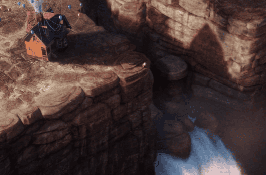 Up Quiz — How did Carl save the house from falling near the waterfall?