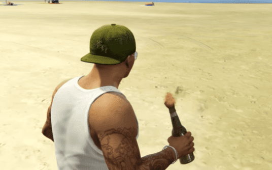 GTA V: fact or fiction? — Is it true that a Molotov cocktail won't explode if thrown into water?