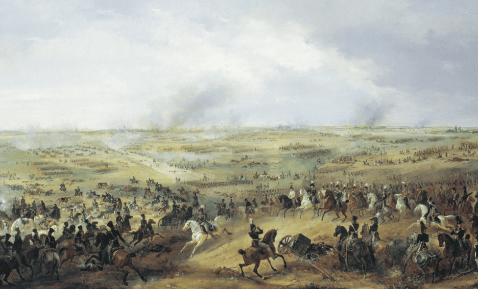 Batalha histórica pela pintura — Qual batalha está representada na foto?