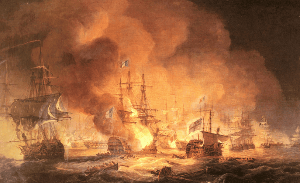 Batalha histórica pela pintura — Qual batalha está representada na foto?