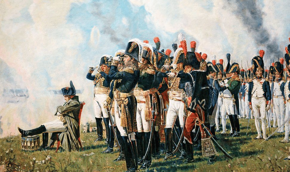 Batalha histórica pela pintura — Qual batalha está representada na foto?