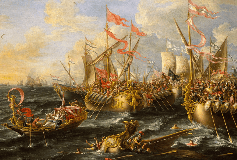 Batalha histórica pela pintura — Qual batalha está representada na foto?