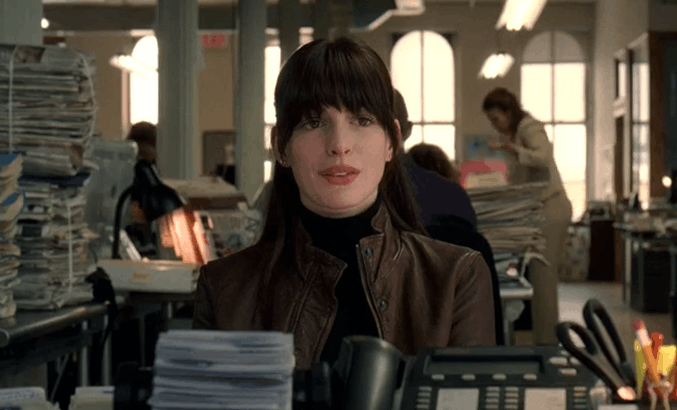 The Devil Wears Prada — What reference did Miranda give Andy for her new job at the newspaper?