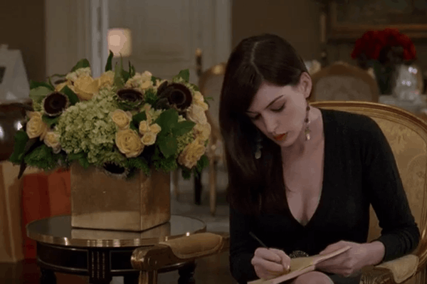 The Devil Wears Prada — What did Andy do with her phone in the movie's finale?